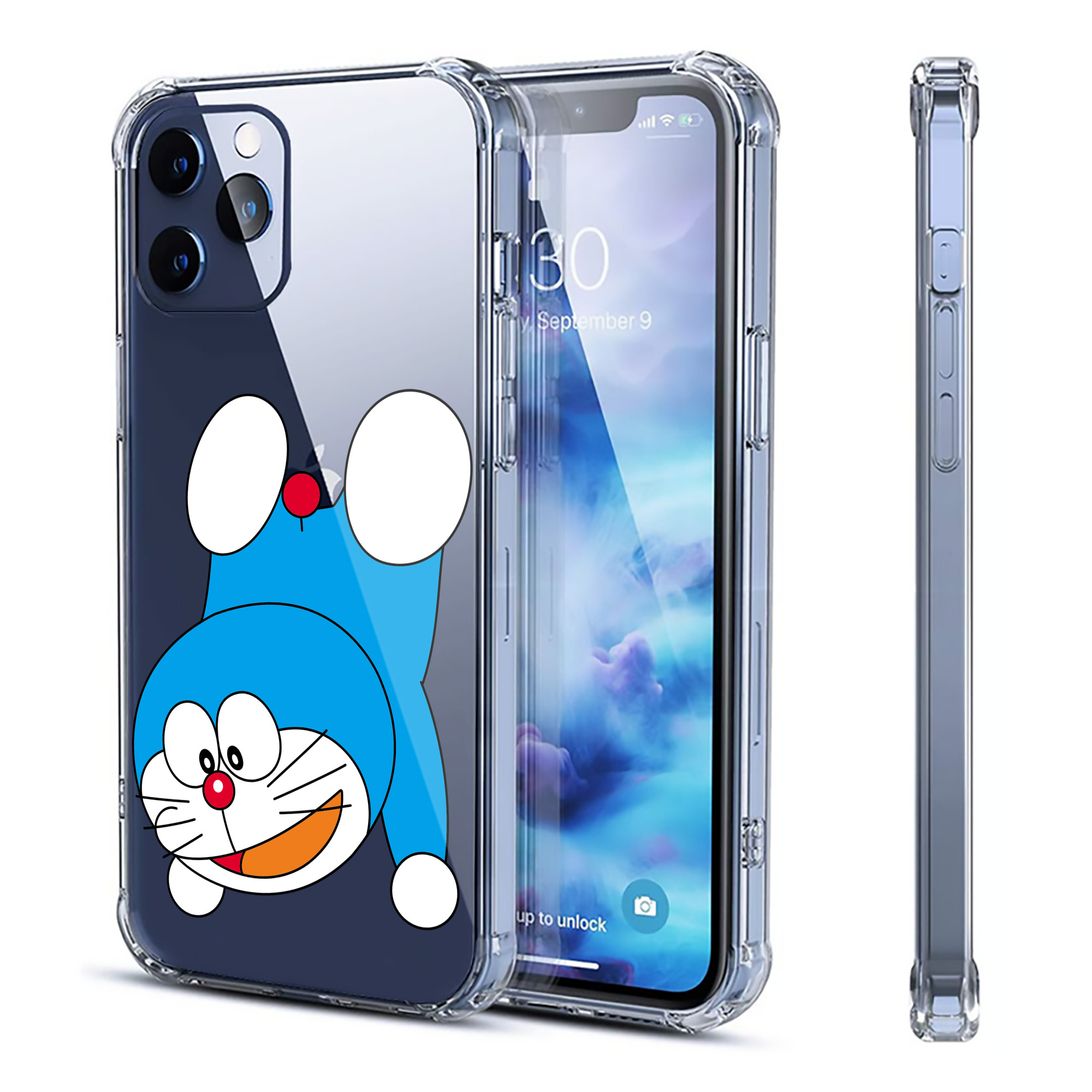（画像用） ドラえもん Doraemon 【iPhone 12シリーズ対応】透明スマホケース（クリアソフトケース）